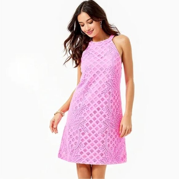 Lilly Pulitzer Dresses & Skirts - Lilly Pulitzer Rayanne Shift Dress Womens Size Small Hot Pink Mini Sleeveless